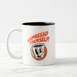 Taza Bicolor Exprésate con Humor Camiseta Gráfica para Amantes