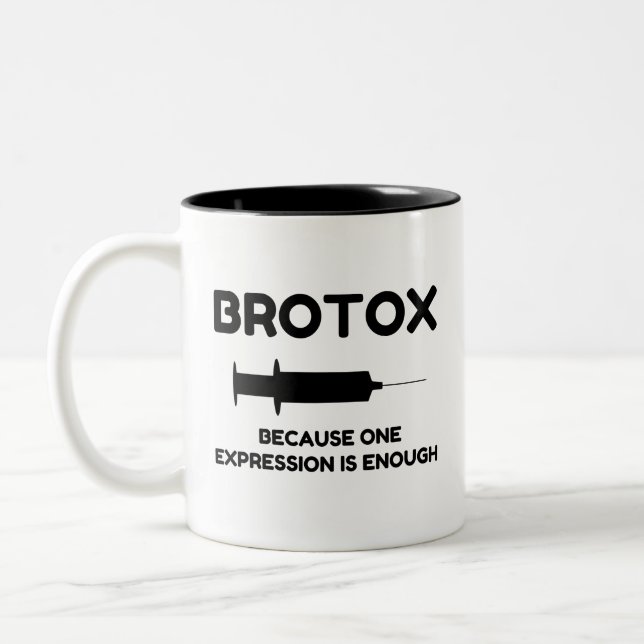 Taza Bicolor Expresión Botox (Izquierda)