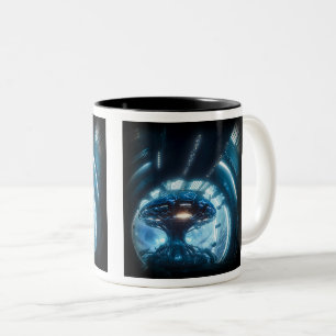 Taza Bicolor Extranjero en el espacio Mug de dos tonos, 11 oz