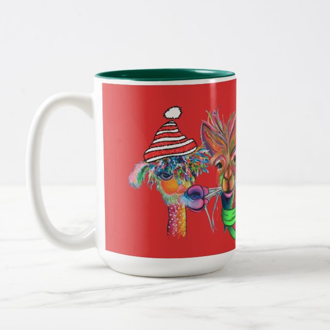 Taza Bicolor extravagante fiesta alpaca mug-r1 (Izquierda)