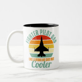 Taza Bicolor F-16 Piloto de combate papá
