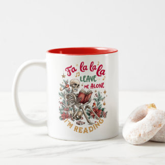 Taza Bicolor Fa La La La Déjame Solo Estoy Leyendo