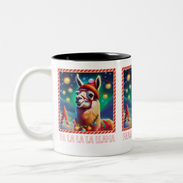 Taza Bicolor Fa La La La Lama (Izquierda)