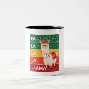 TAZA BICOLOR FA LA LA LLAMA