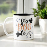 Taza Bicolor fab Boo lous Funny Ghost Womens Halloween<br><div class="desc">su moderna camiseta de Halloween para mujeres es perfecta para el chica brujo de su vida. La camisa muestra un gráfico de brujas. El texto dice "fab Boo lous" en una fuente elegante. Esta camisa es perfecta para cualquier evento de Halloween, desde truco o trato hasta un fiesta de disfraces....</div>