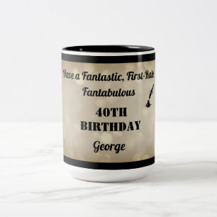 Taza Bicolor Fabuloso Mug de cumpleaños 40 personalizado