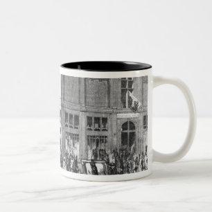 Taza Bicolor Fachada del hotel Drouot, París, c.1852 (engravi