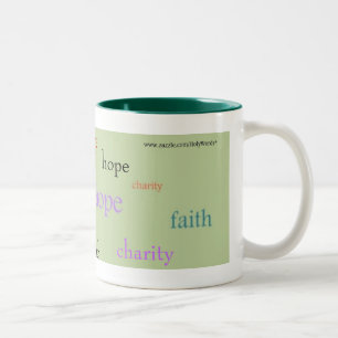 Taza Bicolor Faith Hope Charity
