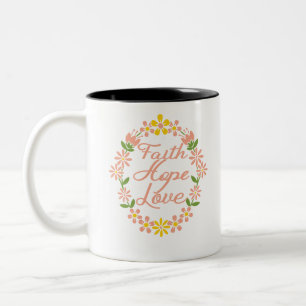 Taza Bicolor Faith Hope Love