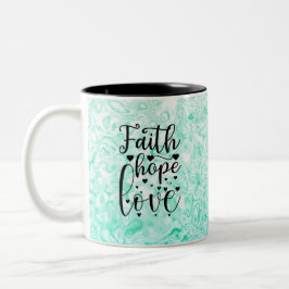 Taza Bicolor Faith Hope Love