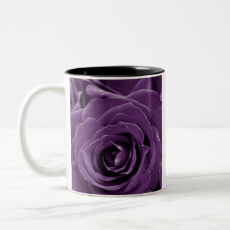 Taza Bicolor Faith Purple Rosas 11oz Mug negro de dos tonos