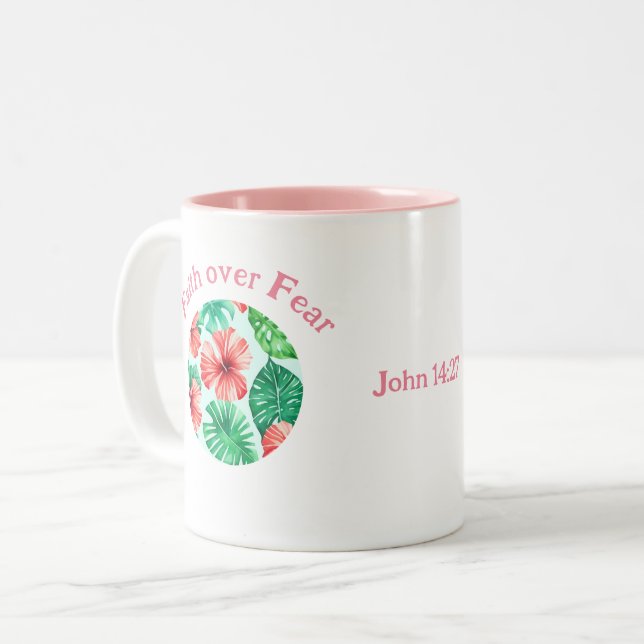 Taza Bicolor Faith y Aloha (Anverso izquierdo)