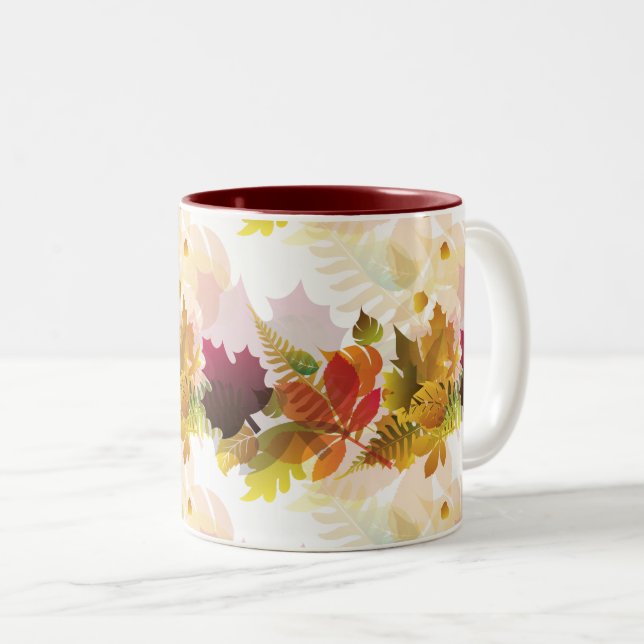 Taza Bicolor Fall Leaves Mug (Anverso derecho)