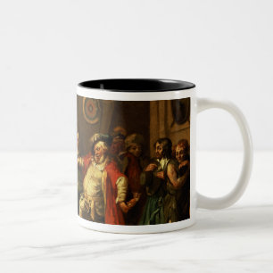 Taza Bicolor Falstaff que examina a sus reclutas del Enrique IV