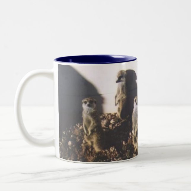 Taza Bicolor Familia de Meerkat (Izquierda)