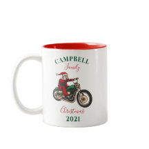 Familia de Motociclistas Personalizada de Navidad