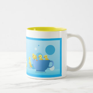 Taza Bicolor Familia del pato