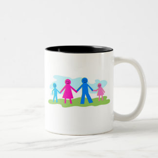 Taza Bicolor Familia feliz