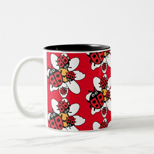 Taza Bicolor familia ladybird y Ladybug (Izquierda)