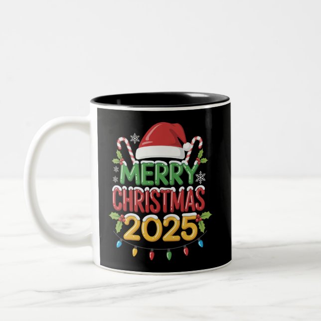 Taza Bicolor Familia Navidades 2025 Crew Group Matching Family (Izquierda)