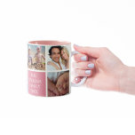 Taza Bicolor Familia personalizado 6 Collage de fotos Rosa del<br><div class="desc">Familia Personalizado Personalizada 6 Collage de fotos Rosa de café rosado Mug.</div>