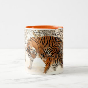 Taza Bicolor Familia Tiger