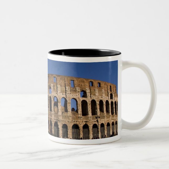 Taza Bicolor Famoso Coliseo en Roma Italia (Derecha)