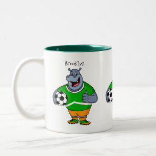 Taza Bicolor Famoso ilustracion de personalizado de futbolista 