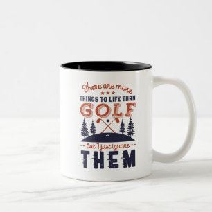 Taza Bicolor Famoso jugador de golf cita a golfistas que aman e