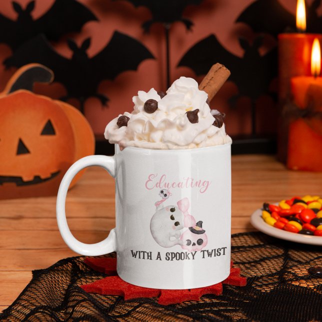 Taza Bicolor Famoso profesor de Halloween (Spooky Halloween Teacher Two-Tone Coffee Mug
🎃👻 Bewitching You with Knowledge - The Halloween Teac)