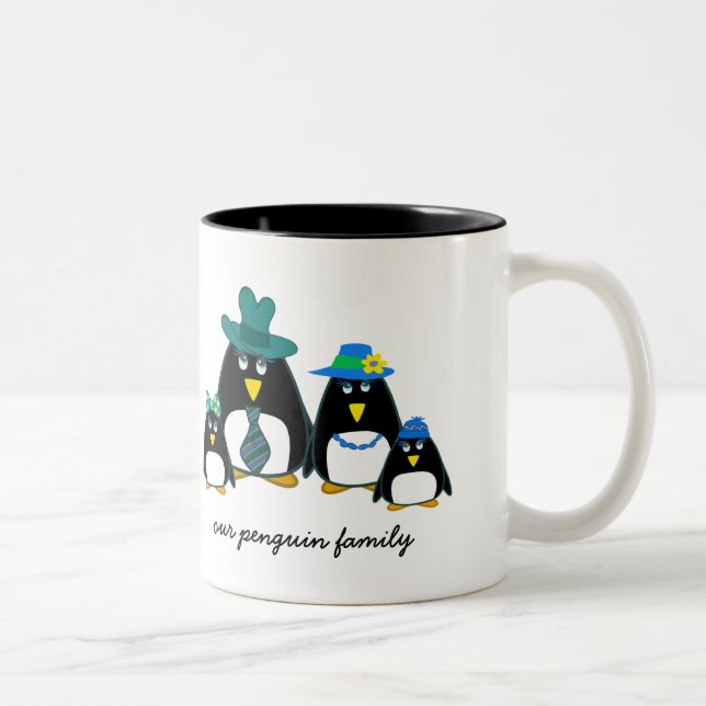 Taza Bicolor Famosos Navidades de Personalizados de familia Pin (Derecha)