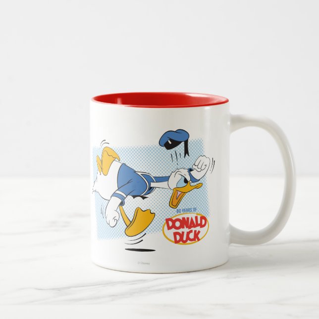 Taza Bicolor Faniversario del Pato Donald (Derecha)