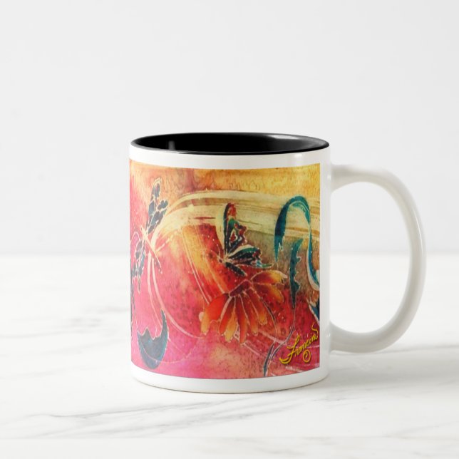Taza Bicolor Fantasía de la libélula (Derecha)