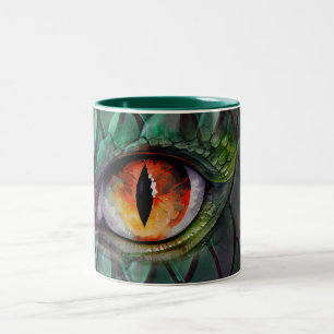Taza Bicolor Fantasía Mítica Ocular Dragónica