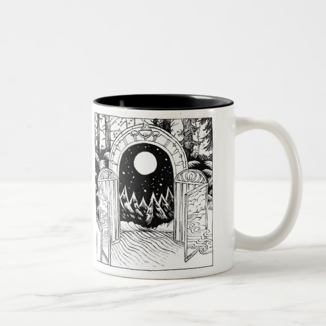 Taza Bicolor Fantasía Paisaje Mug (Derecha)