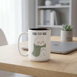 Taza Bicolor Fantasma Acogedor con Nombre Personalizado