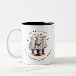 Taza Bicolor Fantasma Cowboy Tema occidental fantasmagórico fie