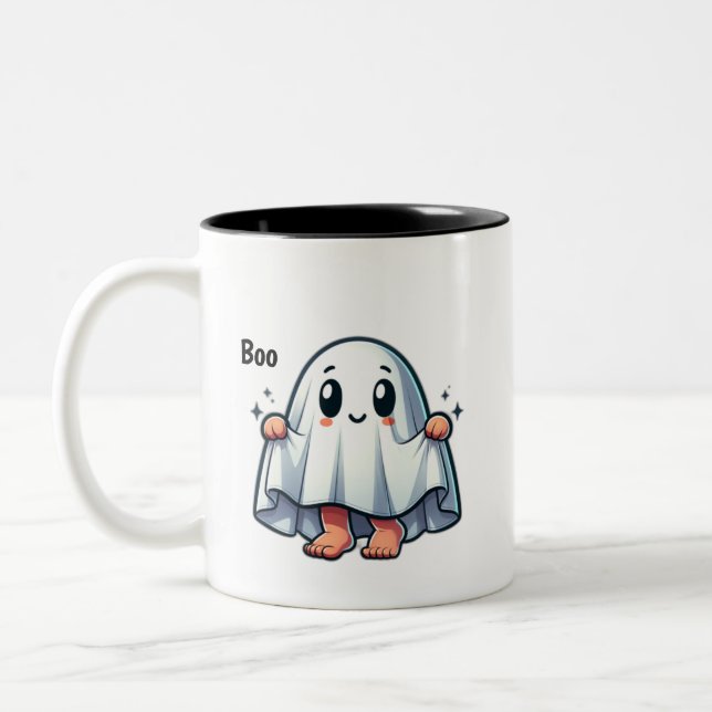 Taza Bicolor Fantasma Cuidadoso De La Desaprobación (Izquierda)