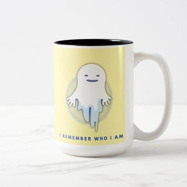 Taza Bicolor Fantasma Cuta - Recuerdo Quién Soy El Regalo (Derecha)