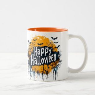 Taza Bicolor Fantasma feliz de Halloween