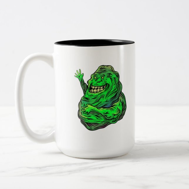 Taza Bicolor ¡Fantasma verde resbaladizo! (Izquierda)