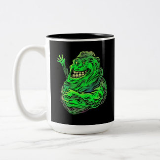 Taza Bicolor ¡Fantasma verde resbaladizo! Mug De Café De Dos To