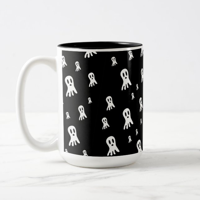 Taza Bicolor Fantasmagóricos fantasmas de Halloween  (Izquierda)
