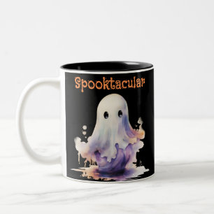 Taza Bicolor Fantástico Fantasma Divertido y Espeluznante Hallo