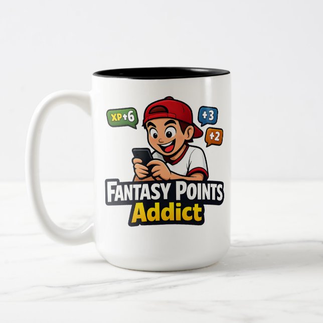 Taza Bicolor Fantasy Points Addict (Izquierda)