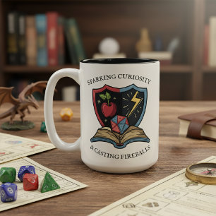 Taza Bicolor Fantasy RPG Teacher Gracias