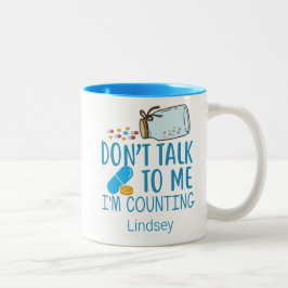 Taza Bicolor Farmacéutico/Café Tecnológico Funny Blue Personali