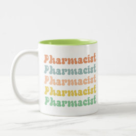 Taza Bicolor Farmacia Retro Groovy