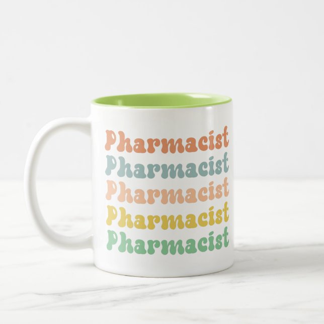 Taza Bicolor Farmacia Retro Groovy (Izquierda)
