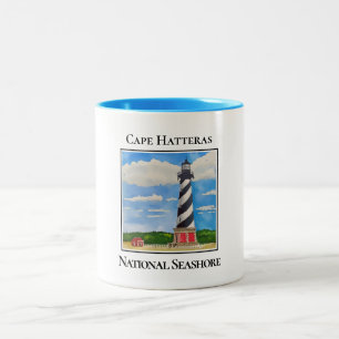 Taza Bicolor Faro, cabo Hatteras, costa nacional